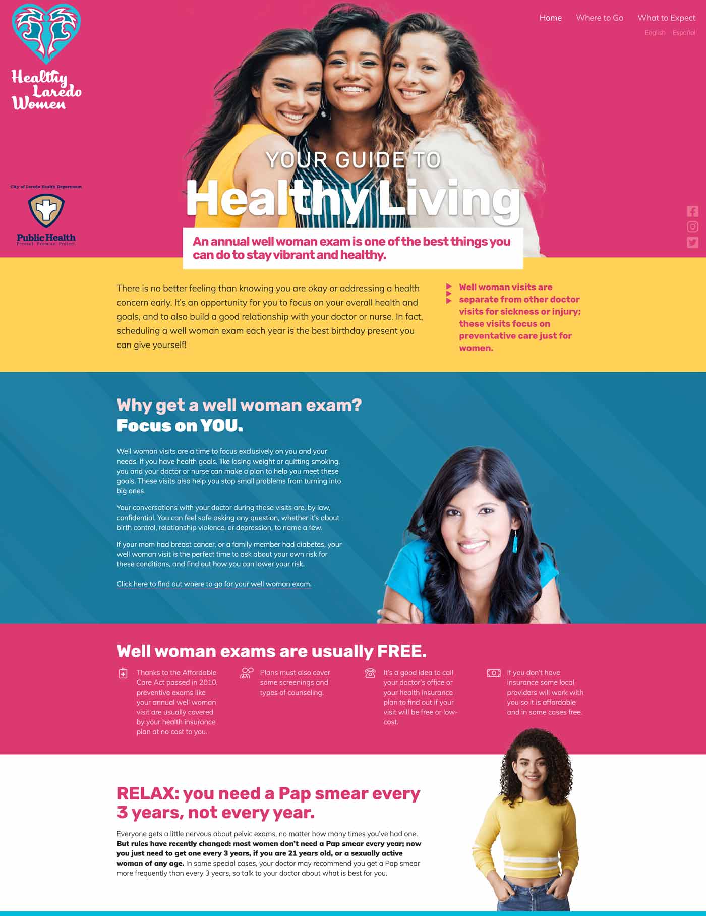 healthy laredo women homepage
